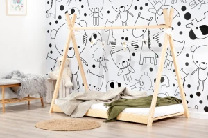 Łóżko 200x90cm Cheeky Monkey Tipi kolor sosna