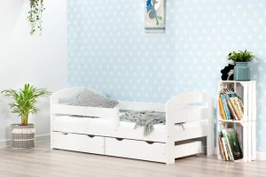 Łóżko 180x80cm BumbleBee z dwiema szufladami kolor biały