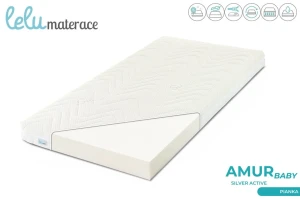 Materac 90x40cm AMUR BABY SILVER ACTIVE pianka 8cm