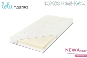 Materac 90x40cm NEWA BABY SILVER ACTIVE pianka- pianka VISCO 8cm